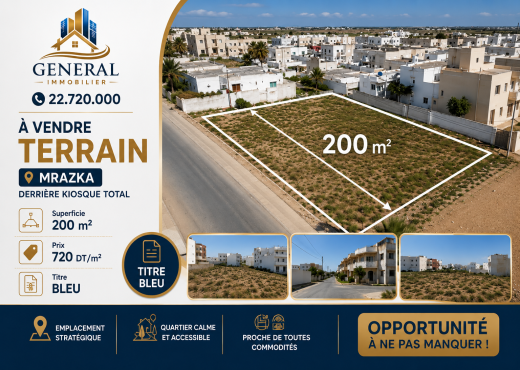 Terrain à Vendre à Mrazka – 200 m² | Emplacement I